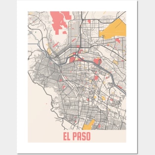 EL Paso - United States Chalk City Map Posters and Art